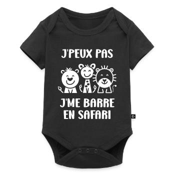 humour safari - Body à manches courtes Premium Bébé - noir - Devant
