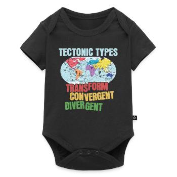 Tektonische Typen - Baby Premium Kurzarmbody - Schwarz - Vorne
