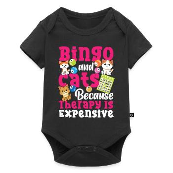 Bingo Player Cat Bingo And Cats - Baby Premium Kurzarmbody - Schwarz - Vorne