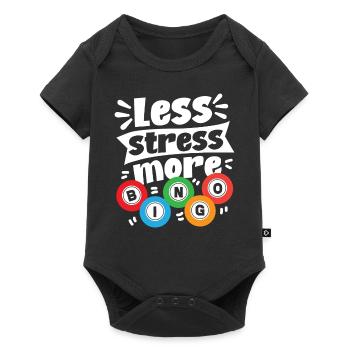 Bingo Player Less Stress More - Baby Premium short-sleeve bodysuit - black - Front