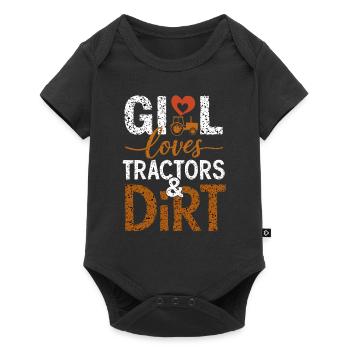 Tracteur tirant Tracteur Tracteur Tracteur Ferme Électrique - Body à manches courtes Premium Bébé - noir - Devant