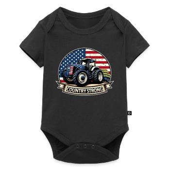 Tracteur tirant Tracteur Tracteur Tracteur Ferme Électrique - Body à manches courtes Premium Bébé - noir - Devant