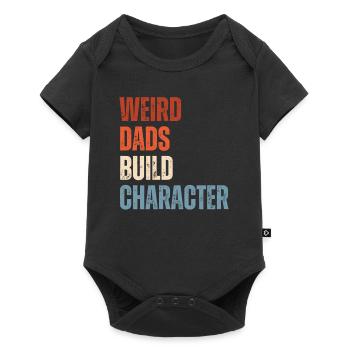 Papas bizarres Maquillage Personnage Drôle Papa - Body à manches courtes Premium Bébé - noir - Devant