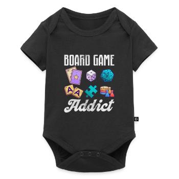 Brettspiel - Baby Premium Kurzarmbody - Schwarz - Vorne
