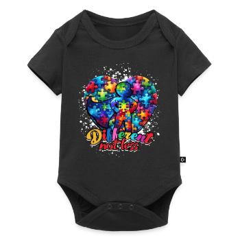 Autistic Autistic Autism Different not less - Baby Premium short-sleeve bodysuit - black - Front