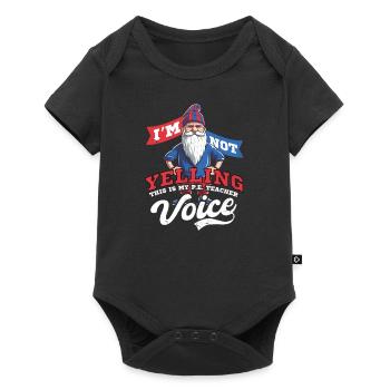 4th Of July PE Teacher Not Yelling Voice Gnome - Baby Premium short-sleeve bodysuit - black - Front