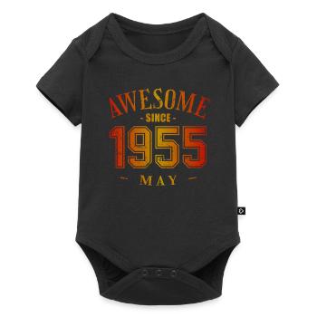 May 1955 - Geburtstag im Mai Awesome - Baby Premium Kurzarmbody - Schwarz - Vorne
