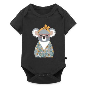 Drôle Koala Maman Mignon Fête des Mères Maman - Body à manches courtes Premium Bébé - noir - Devant