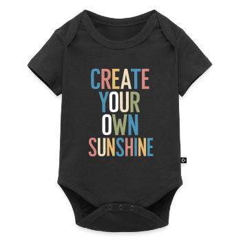 Créez votre propre motivation au soleil - Body à manches courtes Premium Bébé - noir - Devant