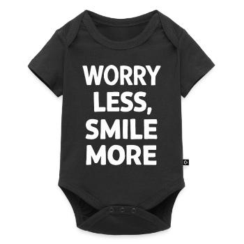 Moins d’inquiétude, plus de sourire, plus de motivation - Body à manches courtes Premium Bébé - noir - Devant