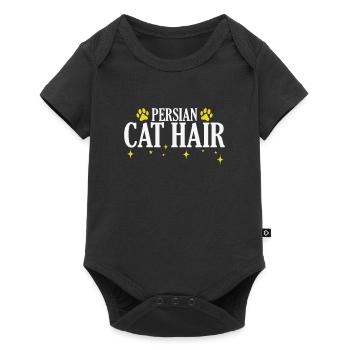 Persian Cat Hair Hauskatze - Baby Premium Kurzarmbody - Schwarz - Vorne