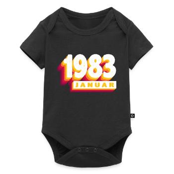 January 1983 0 41 years man woman birthday - Baby Premium short-sleeve bodysuit - black - Front