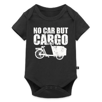Not a car, but a cargo bike cargo bike - Baby Premium short-sleeve bodysuit - black - Front