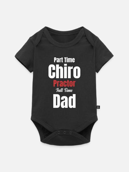 Teilzeit-chiropraktiker Vollzeit Vater - Baby Premium Kurzarmbody - Schwarz