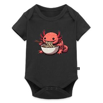 Ramen time for the axolotl - Baby Premium short-sleeve bodysuit - black - Front