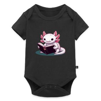 Reading Axolotl - Baby Premium short-sleeve bodysuit - black - Front
