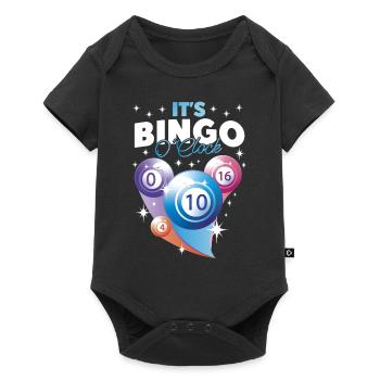 Bingo Player It's Bingo O'Clock - Baby Premium Kurzarmbody - Schwarz - Vorne