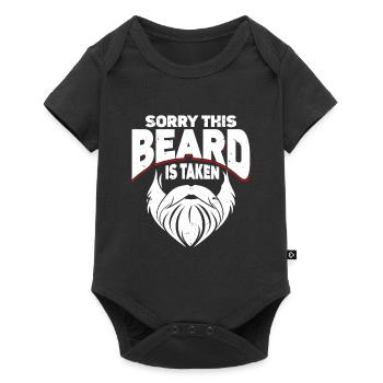 Beard Saying Bearded Father Husband - Baby Premium short-sleeve bodysuit - black - Front