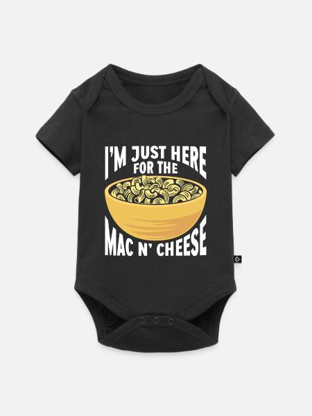 Mac And Cheese Makkaroni - Baby Premium Kurzarmbody - Schwarz