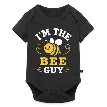 Honigbiene Imker Bienen Biene - Baby Premium Kurzarmbody - Schwarz - Vorne