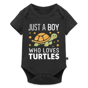 Tortue Tortue De Mer Tortue Animal - Body à manches courtes Premium Bébé - noir - Devant