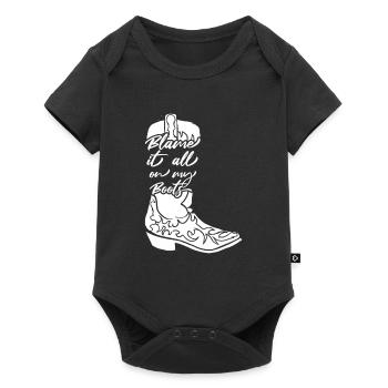 Cadeau de musique country country music - Body à manches courtes Premium Bébé - noir - Devant