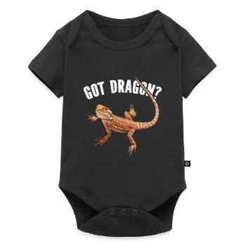 Bärde Drachenliebhaber Pogona Reptile Eidechse - Baby Premium Kurzarmbody - Schwarz - Vorne