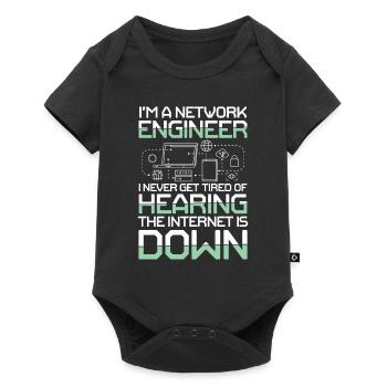 I'm A Network Engineer - Baby Premium Kurzarmbody - Schwarz - Vorne