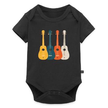 Gift for dulcimer lover - Baby Premium short-sleeve bodysuit - black - Front