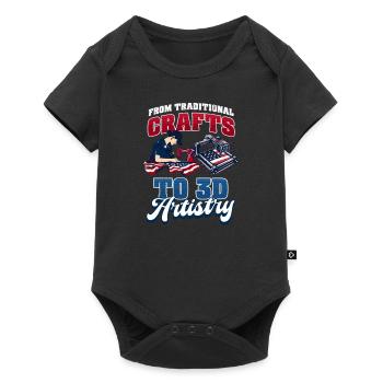 Patriotic 3D Printing Traditional Crafts 3D Artist - Baby Premium short-sleeve bodysuit - black - Front