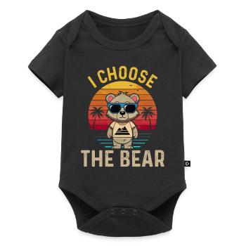 I choose the Bear funny Beach Bear - Baby Premium short-sleeve bodysuit - black - Front