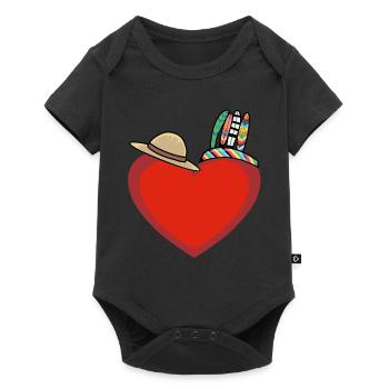 Heart Hearts Wild West USA - Baby Premium short-sleeve bodysuit - black - Front