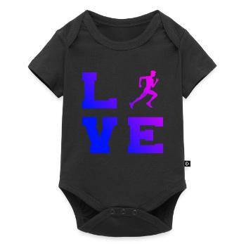 Jogging Running Running Men Jogging Women - Baby Premium short-sleeve bodysuit - black - Front