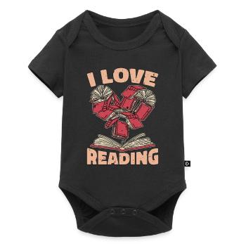 Lecture J’aime lire des livres Littérature Lecteur - Body à manches courtes Premium Bébé - noir - Devant