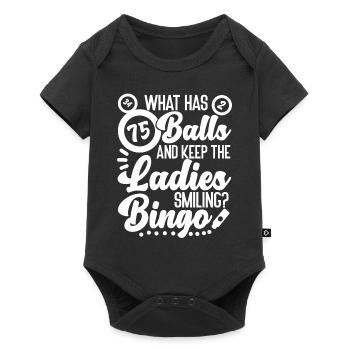 Bingo Player What Has 75 Balls And - Baby Premium Kurzarmbody - Schwarz - Vorne