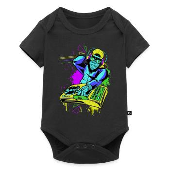 DJ Monkey Music Party Fun Sunglasses Dance Party M - Baby Premium short-sleeve bodysuit - black - Front