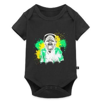 DJ Monkey Music Party Fun Sunglasses Monkey Headph - Baby Premium Kurzarmbody - Schwarz - Vorne