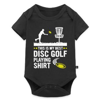 This is my best disc golf playing shirt Disc Golfi - Baby Premium short-sleeve bodysuit - black - Front