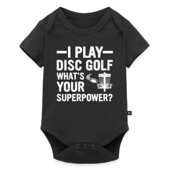 Je joue au disc golf, quel est votre superpouvoir - Disc Gol - Body à manches courtes Premium Bébé - noir - Devant