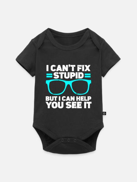 Optometrist Optician Optometry - Baby Premium Kurzarmbody - Schwarz