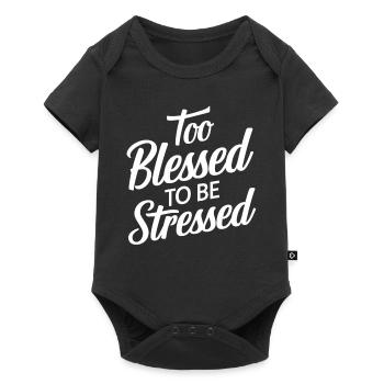 Too to be stressed - Baby Premium short-sleeve bodysuit - black - Front