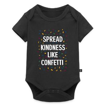 Répandez la gentillesse comme des confettis - Body à manches courtes Premium Bébé - noir - Devant