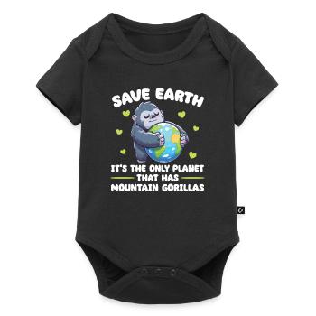 Is the only planet with mountain gorillas Earth Day - Baby Premium short-sleeve bodysuit - black - Front