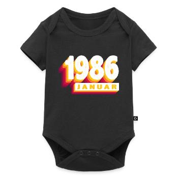 janvier 1986 0 38 ans homme femme anniversaire - Body à manches courtes Premium Bébé - noir - Devant
