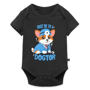 Trust Me I'm A Dogtor - Baby Premium short-sleeve bodysuit - black - Front