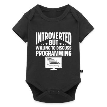 Cadeaux introvertis drôles - Body à manches courtes Premium Bébé - noir - Devant