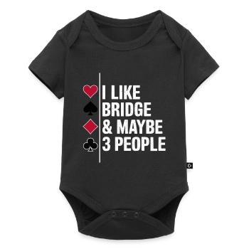 Bridge Card Game Gift - Baby Premium short-sleeve bodysuit - black - Front