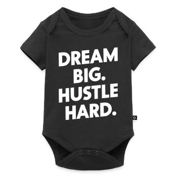 Dream Big Hustle Hard Motivation - Baby Premium short-sleeve bodysuit - black - Front