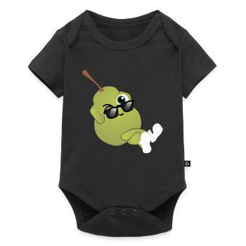 Cool Pear Vegan Fruit - Baby Premium short-sleeve bodysuit - black - Front