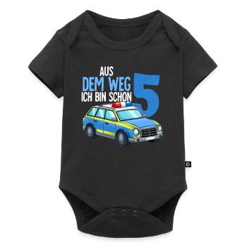 5e anniversaire Police Police Car 5 ans - Body à manches courtes Premium Bébé - noir - Devant